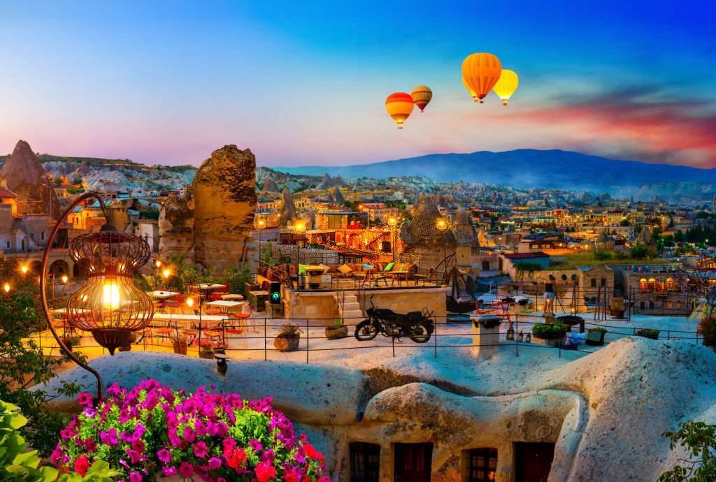 Balloons at sunrise in Cappadocia, Turkey