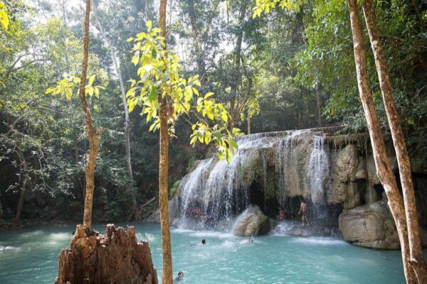 Erawan Waterfalls in Thailand