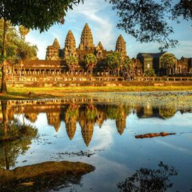 Angkor Wat is a temple complex in Cambodia