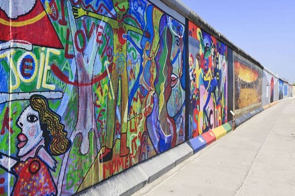 East Side Gallery wall of Berlin Germany