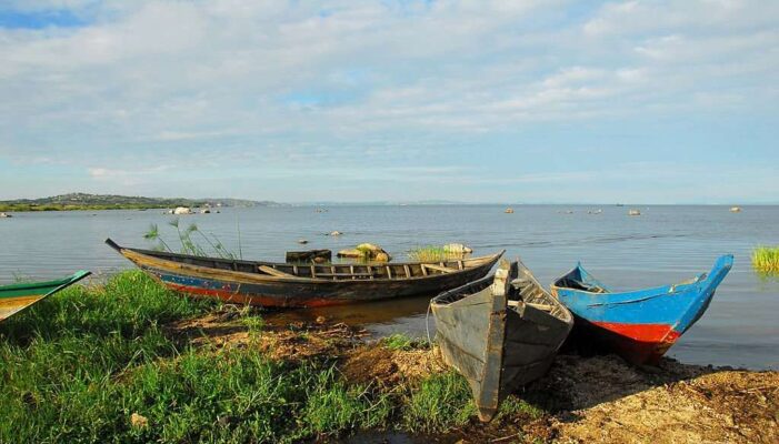 old boats on Lake Victoria, Tanzania