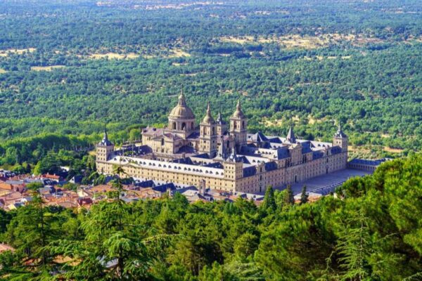 Panoramic view of the impressive monastery of El Escorial, a world heritage site