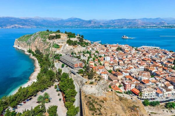 Panoramic view of the old town of Nafplio, Greece