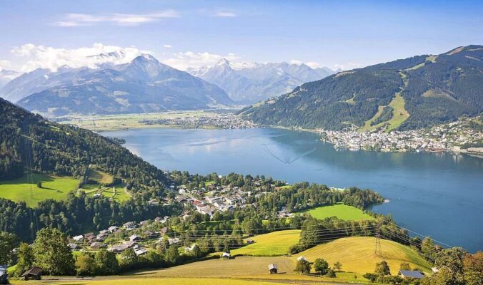 Panoramic view of Zell am See, Austria