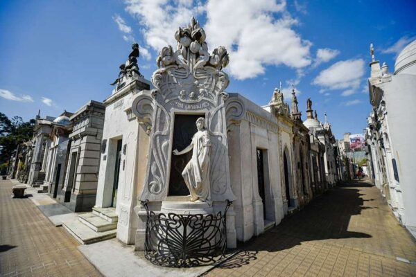 View of the tomb of Rufina Cambaceres at the La Recoleta Cemetery