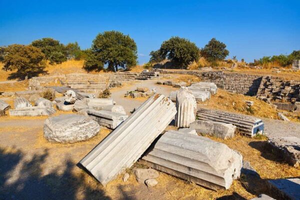 Ancient ruins in Troy, Turkey