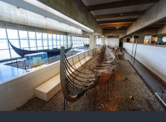 Viking Ship Skuldelev 2 in the Viking Ship Museum Interior