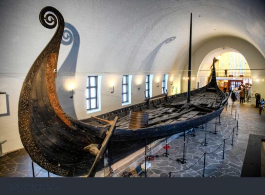 Viking ship in vikings museum in Oslo