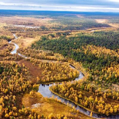Drone photography in Lemmenjoki National Park