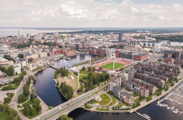Aerial view of Tampere, Finland