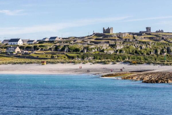 Beach and village in Inisheer island