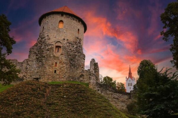 Medieval castle in the town Cesis