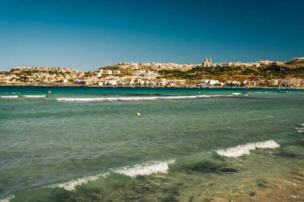 Mellieha Bay coastline, Malta
