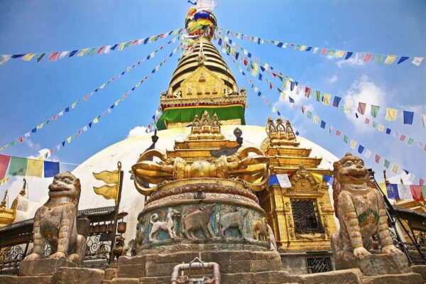 Stupa in Swayambhunath Monkey temple 
