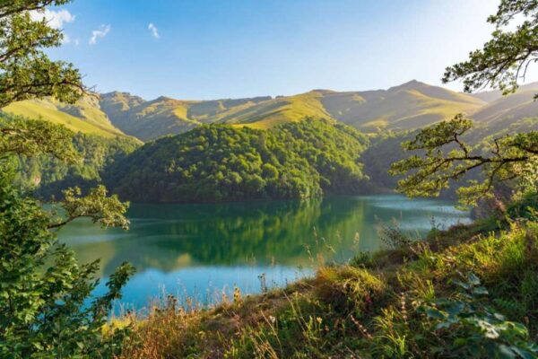 The alpine lake MaralGol is located in the GoyGol National Park