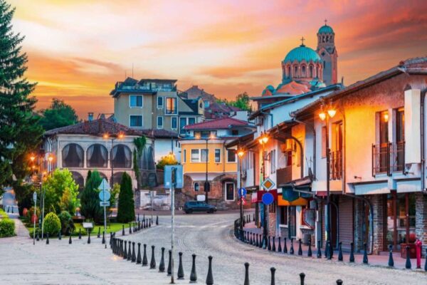 Tsarevets old town in historical city Veliko Tarnovo